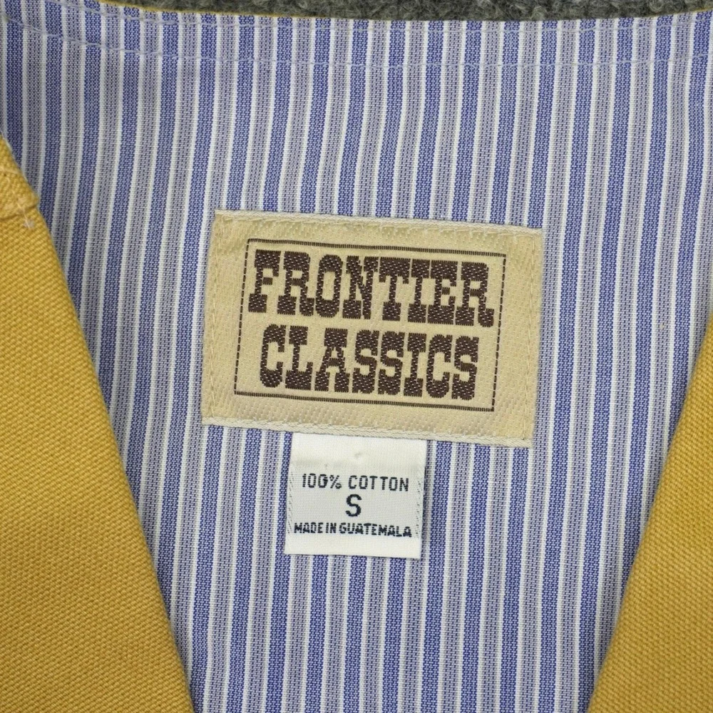 Frontier Classics Vest Men S Yellow Canvas Notched Lapel Old West Steampunk
